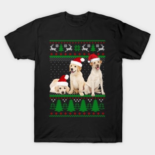 Funny Dog  Christmas Tree Santa Hat Xmas  - Merry Christmas T-Shirt